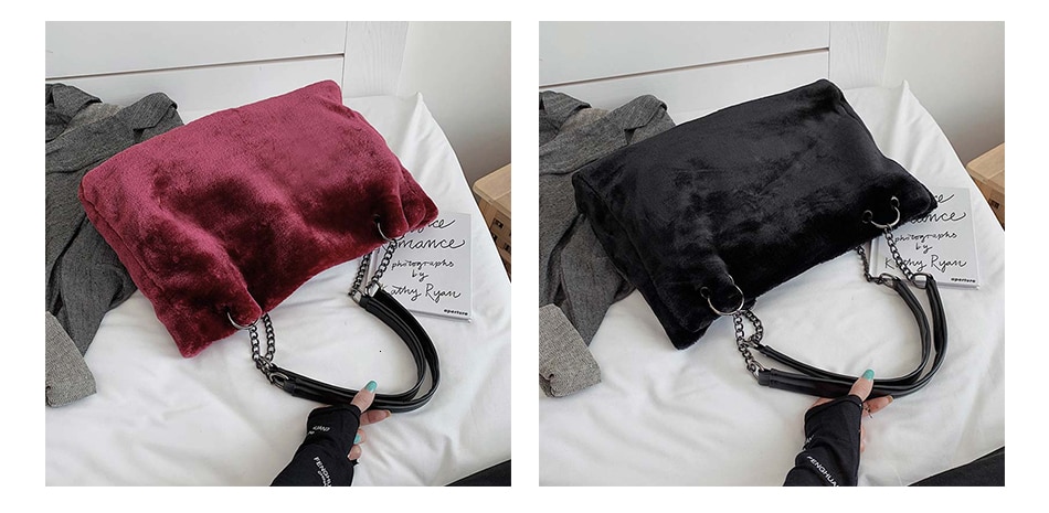 Women's Eco Fur Tote Bag