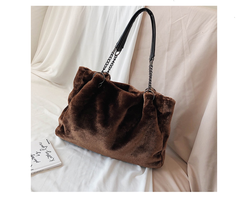 Women's Eco Fur Tote Bag