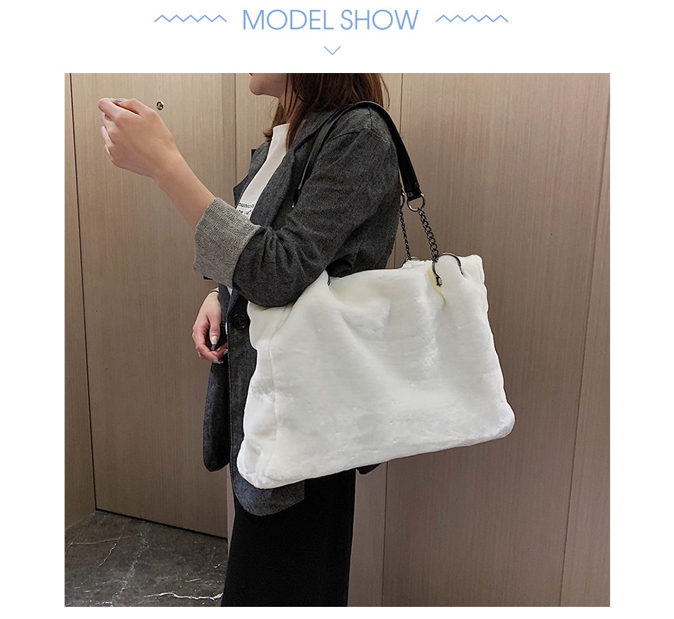 Women's Eco Fur Tote Bag