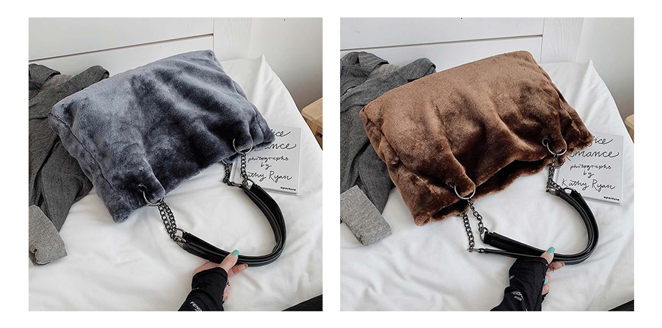 Women's Eco Fur Tote Bag