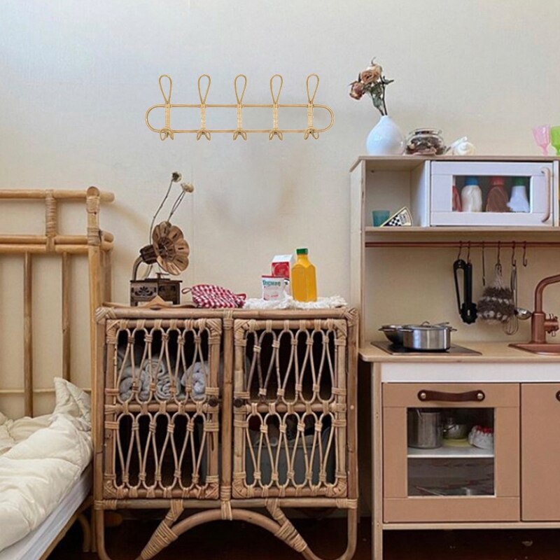 Wall Eco-Friendly Rattan Hooks