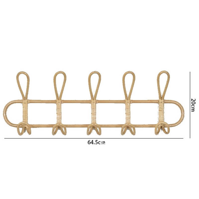 Wall Eco-Friendly Rattan Hooks