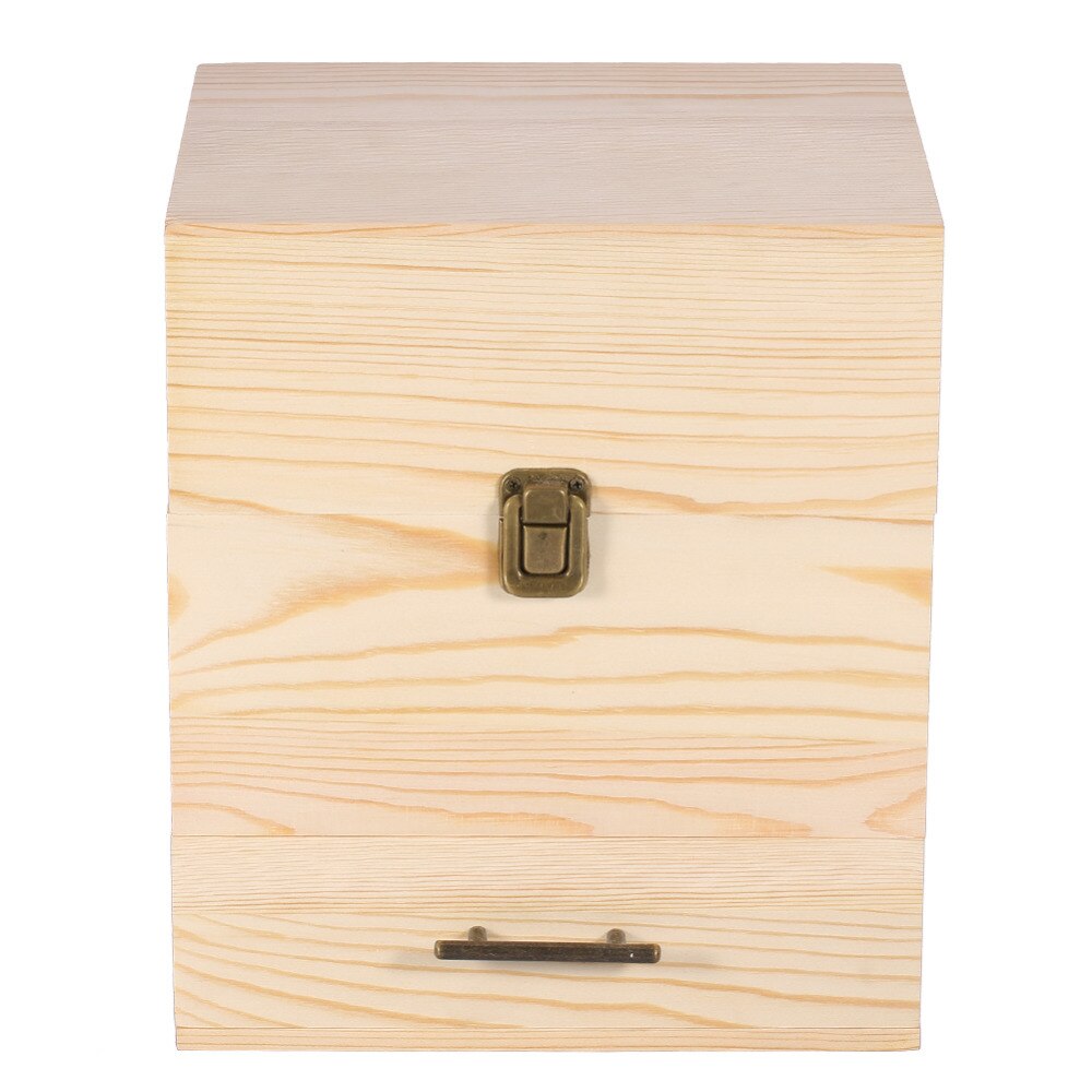 Eco-Friendly 59 Slots 3 Layers Wooden Essential Oil Box
