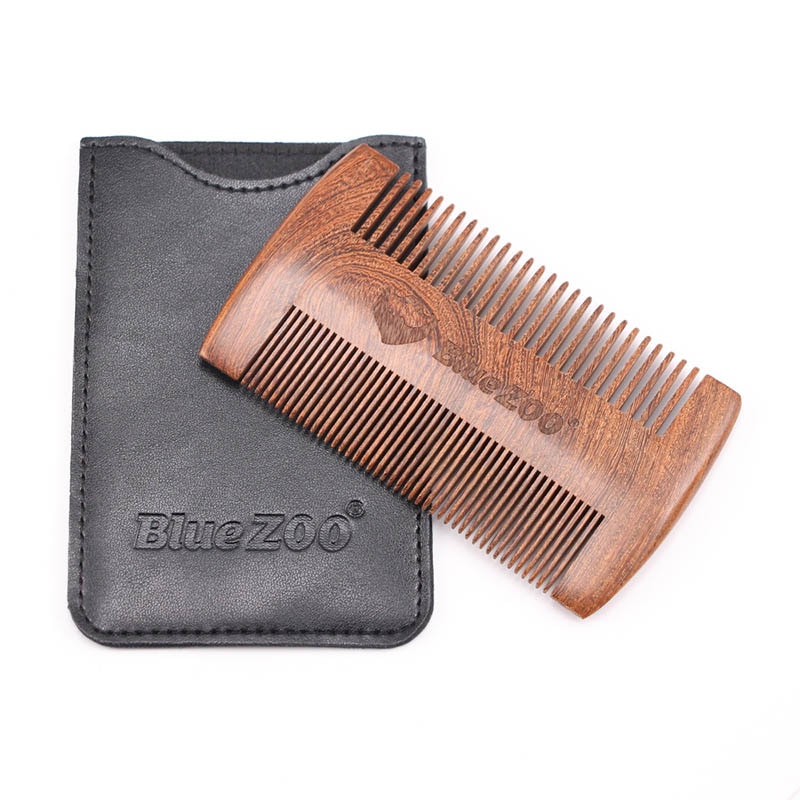 Men's Double-Sided Wooden Beard Comb