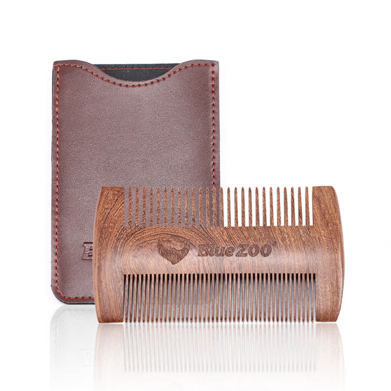 Men's Double-Sided Wooden Beard Comb
