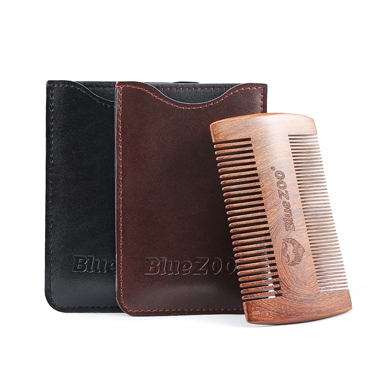 Men's Double-Sided Wooden Beard Comb