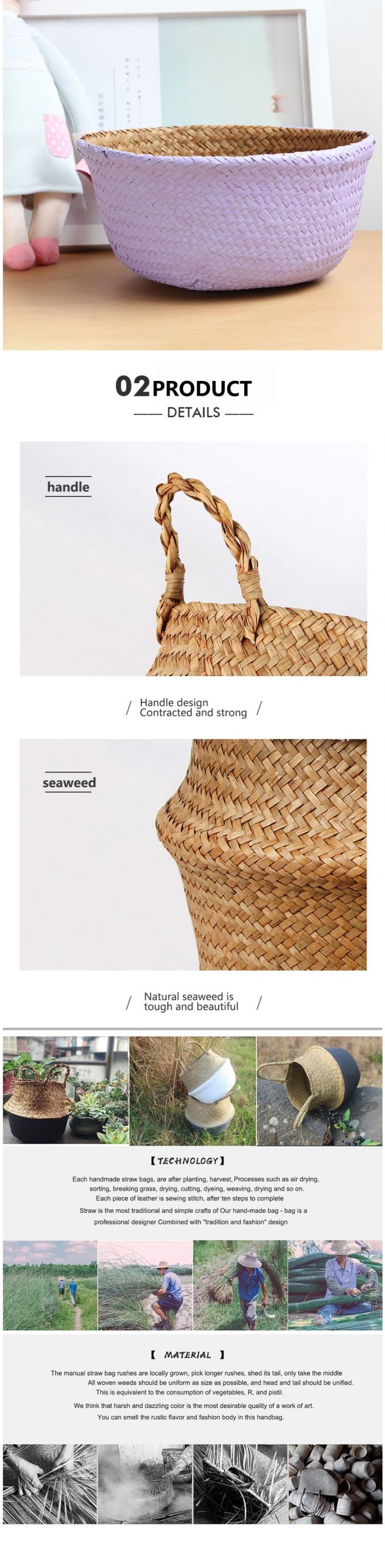 Eco-Friendly Wicker Laundry Basket