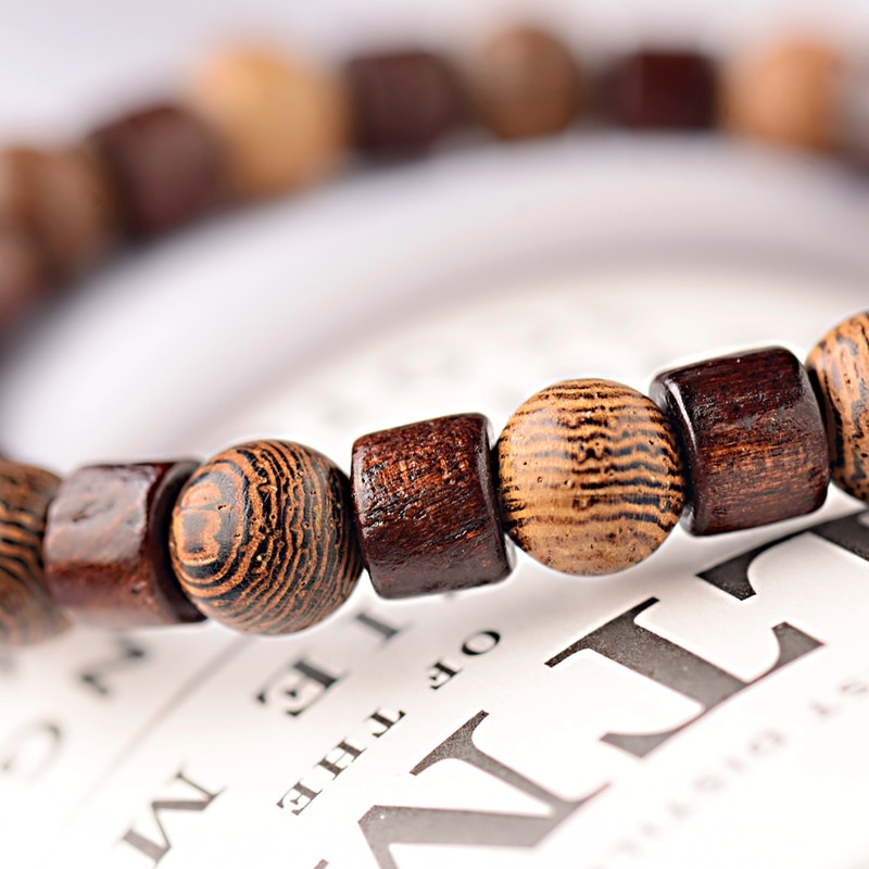 Men's Wooden Beads Bracelet