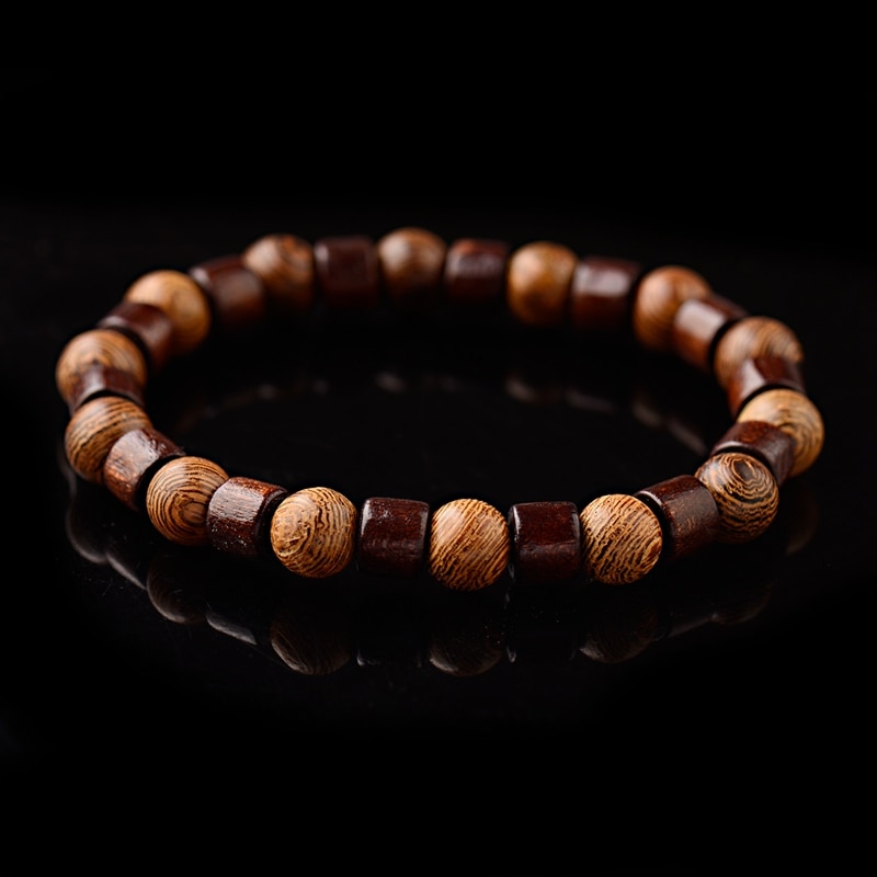 Men's Wooden Beads Bracelet
