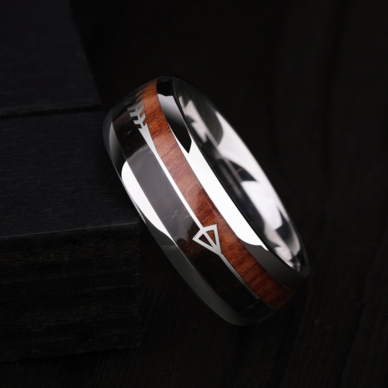 Natural Wood Design Ring for Men