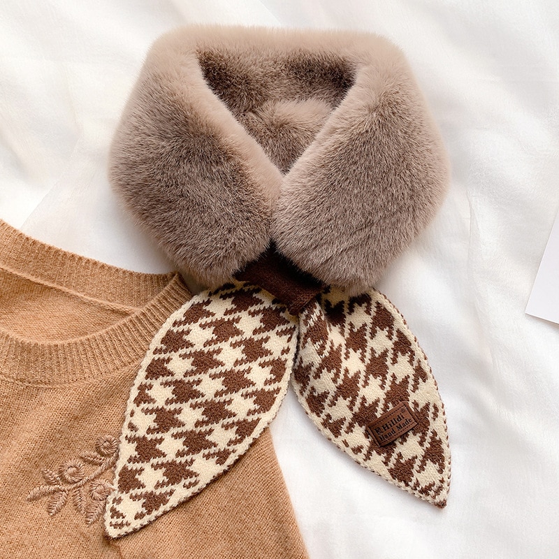 Women's Eco-Fur Retro Style Collar Scarf