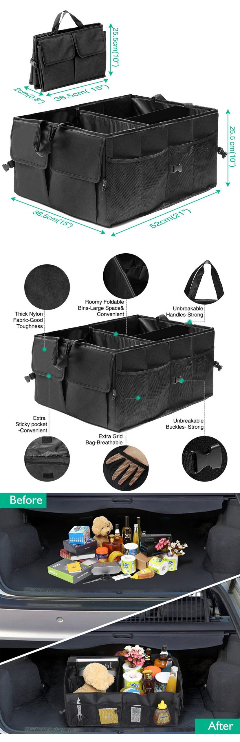 Eco Friendly Super Strong Organizer Box for Cars